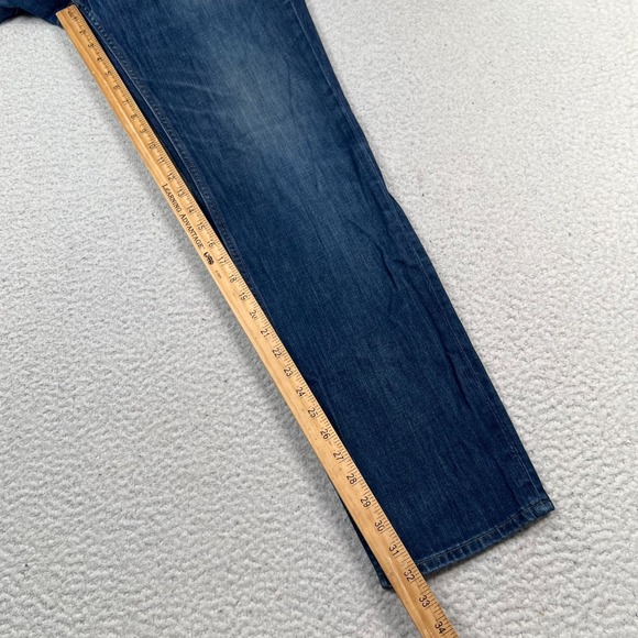 Bonobos The Blue Jean Men's 33x32 Faded‎ Whiskered Stretch Indigo Dyed Denim - Picture 5 of 10